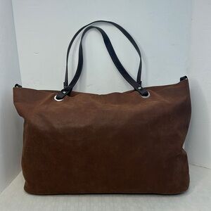 Fiore Italian chocolate brown Leather Handbag - Large Size